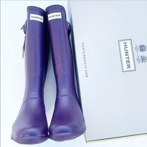 NWT Hunter Huntress Tall Boots Sz 8 Dark Iris